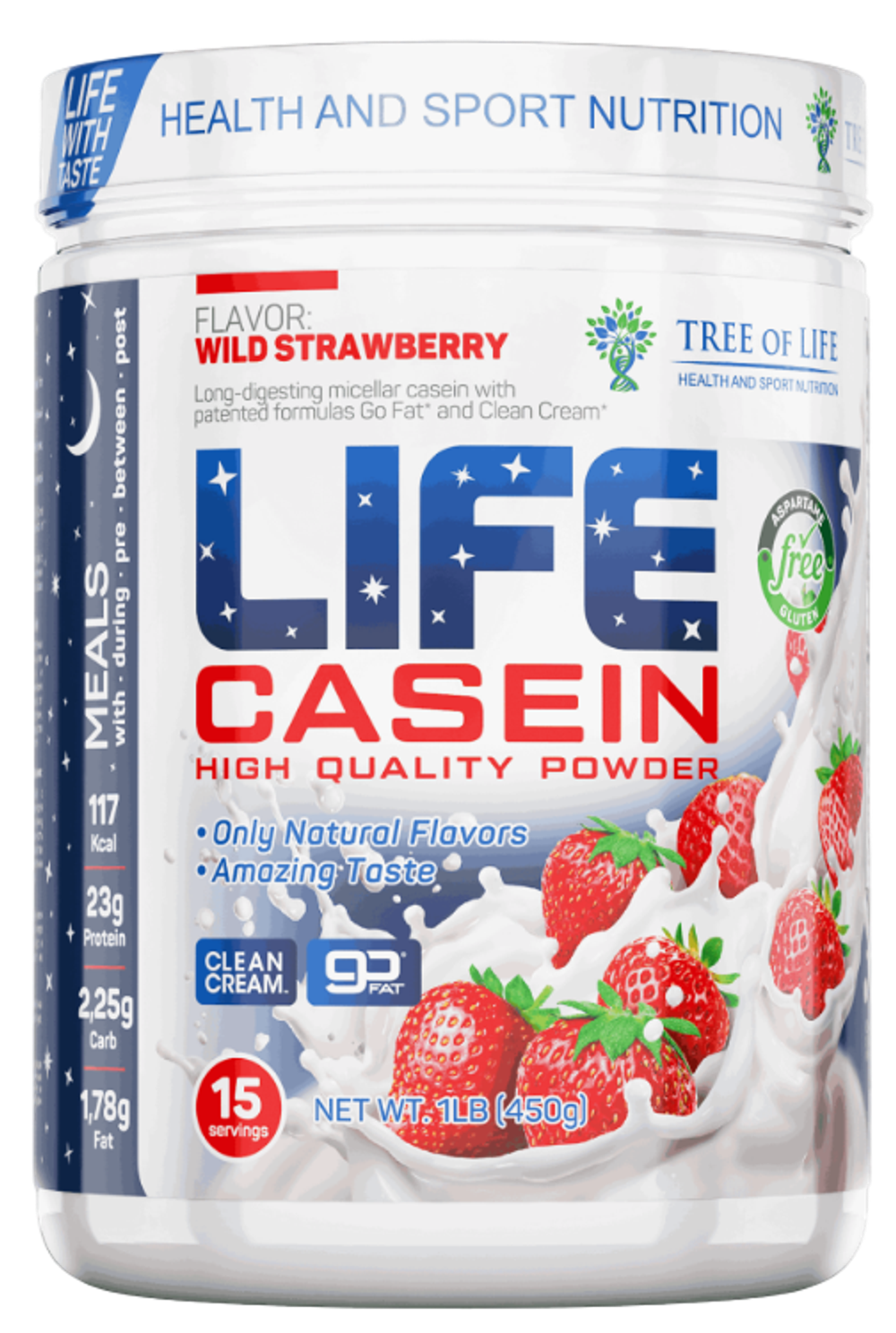 Tree Of Life LIFE CASEIN 450 g , Казеин , Ночной протеин