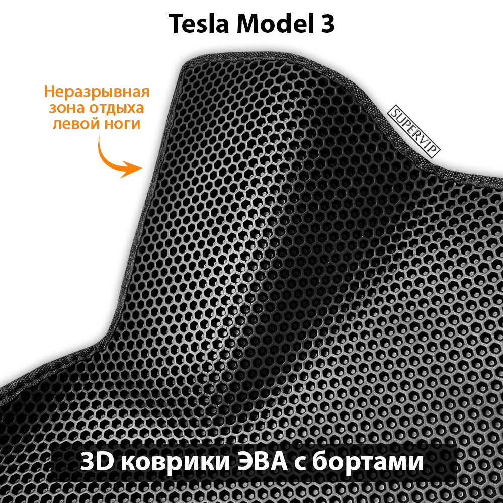 передние ева коврики в салон авто для tesla model 3 17-н.в. от supervip