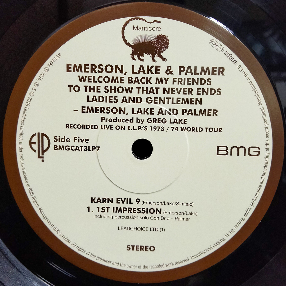 Emerson Lake & Palmer / Welcome Back, My Friends, To The Show That Never Ends - Ladies And Gentlemen (3LP)