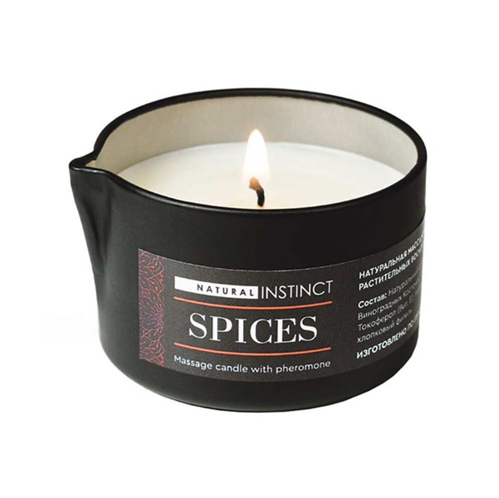 Массажная свеча Специи с феромонами Парфюм престиж М Natural Instinct Spices 70мл
