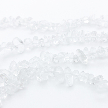 Горный хрусталь, крошка 4-8 мм, цена за нить 38 см