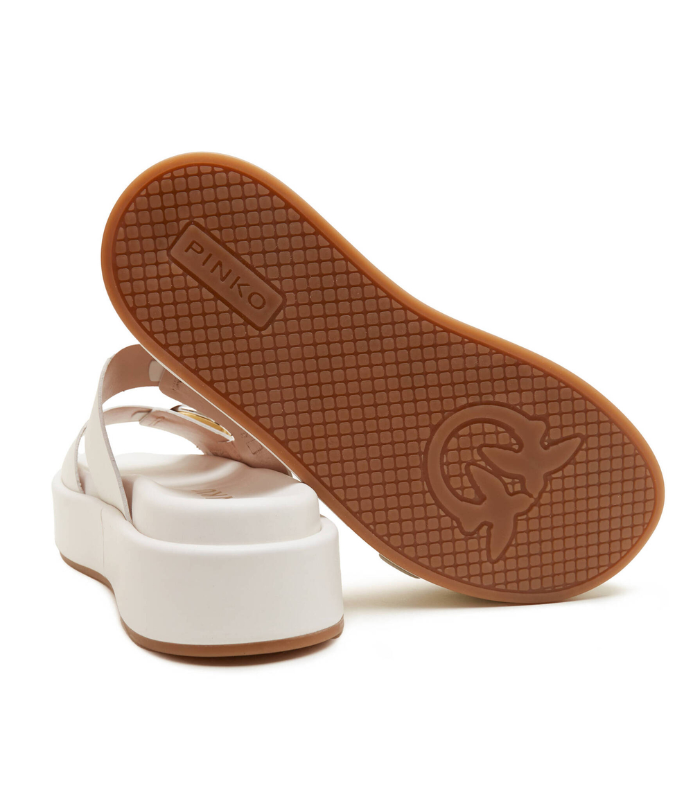 Шлепанцы кожаные flores Pinko - белый(SD0057 P001)