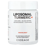 Codeage, липосомальная куркума+, 90 растительных капсул