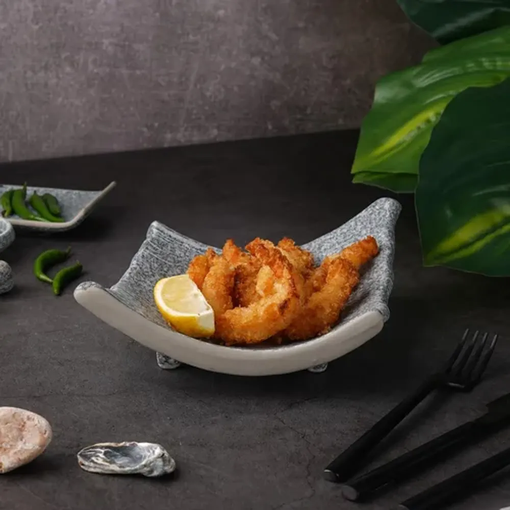 Блюдо прямоугольное 19*17 см h6,8 см Side Up4 Stone Untouched Taiga P.L. Proff Cuisine [1]