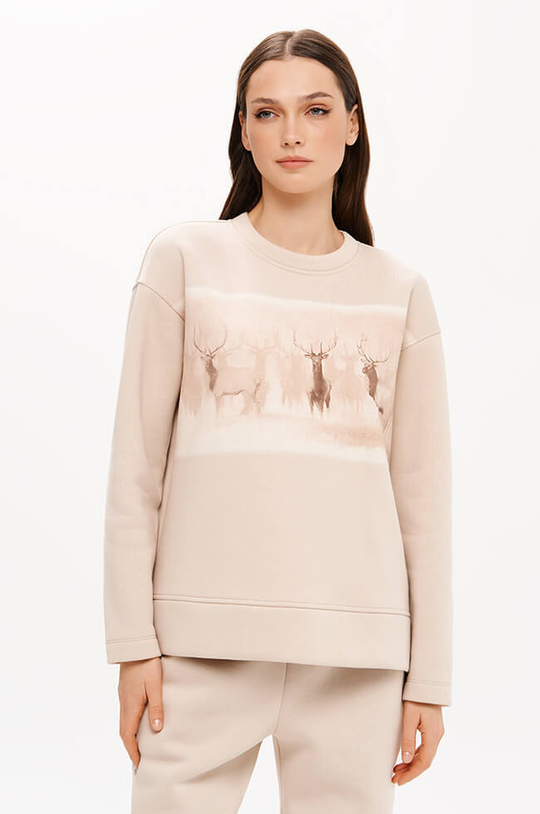 23421 Свитшот женский (светло-бежевый)
