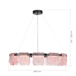 SL6021.403.66 Светильник подвесной ST-Luce черный/розовый LED 1*66W 4000K VOILE