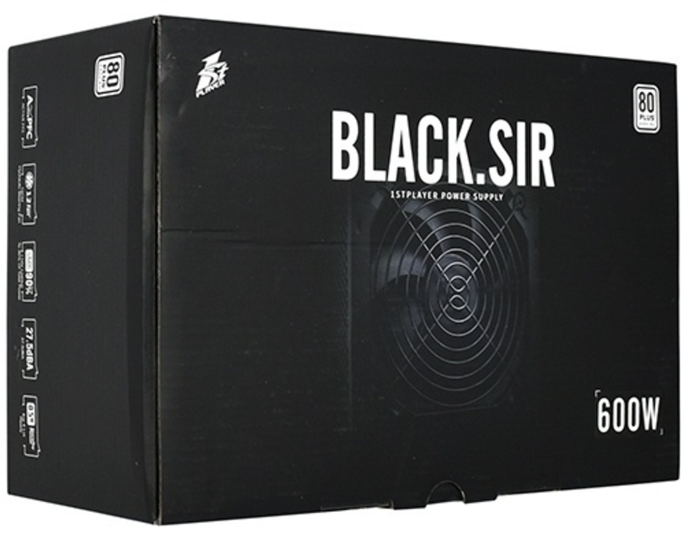 Блок питания 1STPLAYER BLACK SIR SR-600W 600W черный