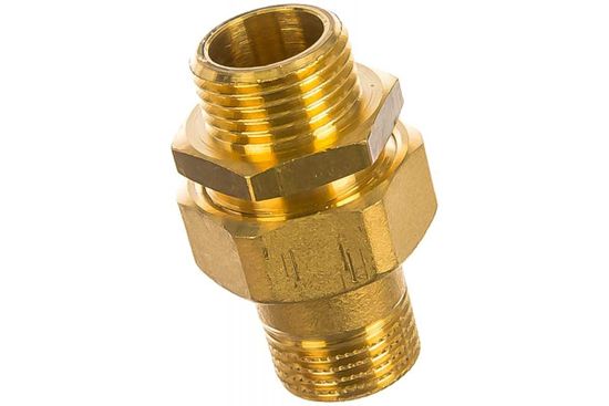 Штуцер 1/2 "-15 мм латунь , неразъемный ,двойной