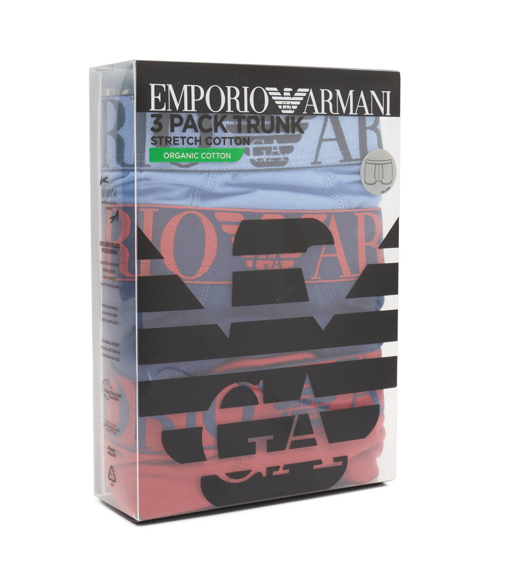 Трусики-боксеры 3шт. Emporio Armani - разноцветная(111357 4F726)