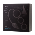 Тройное эрекционное кольцо 3см и 4см с анальным хвостом Erotist Toys Anal Plag with Cock Ring Drop Size M