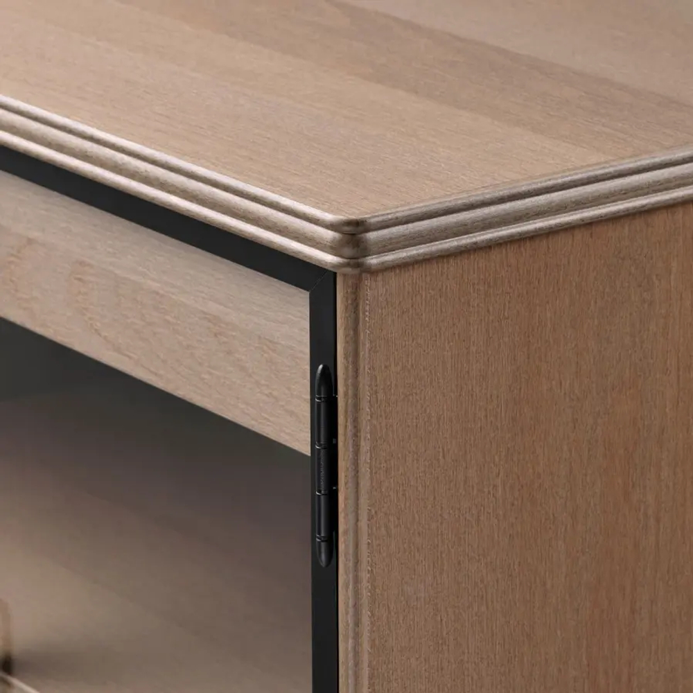 Шкаф для хранения  - LANESUND IKEA/ ЛАНЕСУНД ИКЕА, 161x47x81 см, коричневый/прозрачный