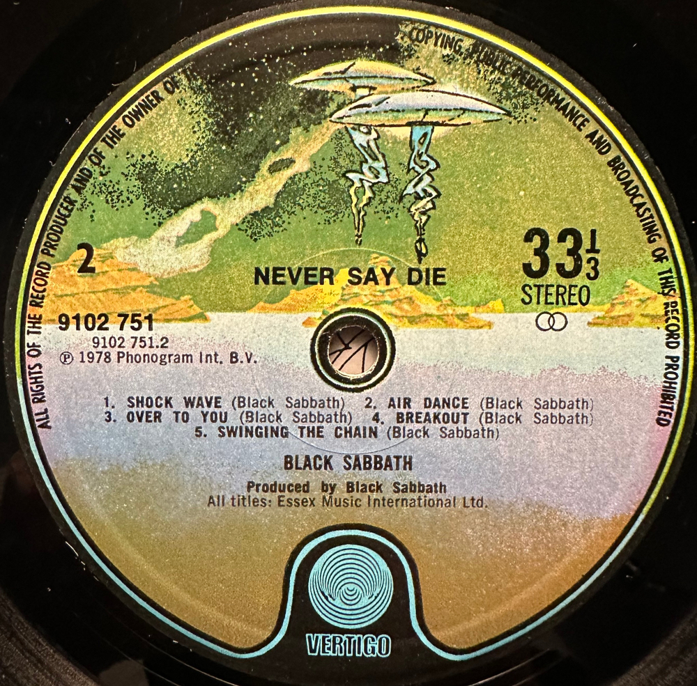 Black Sabbath - Never Say Die! (Англия 1978г.)