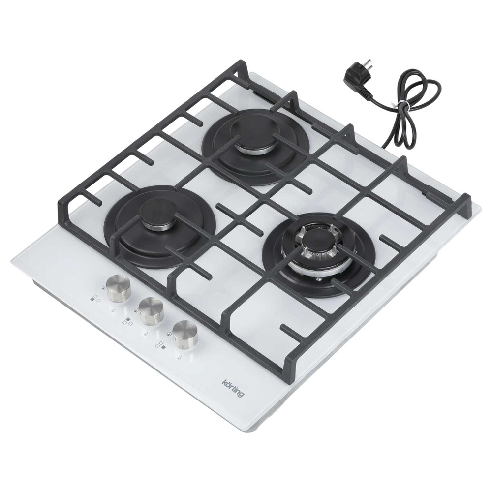 Газовая стеклянная варочная панель Korting HGG 4825 CTW