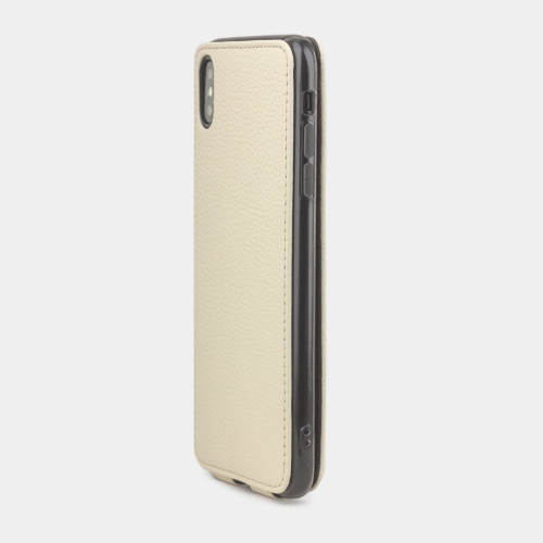 Чехол для iPhone XS Max из натуральной кожи теленка, молочного цвета
