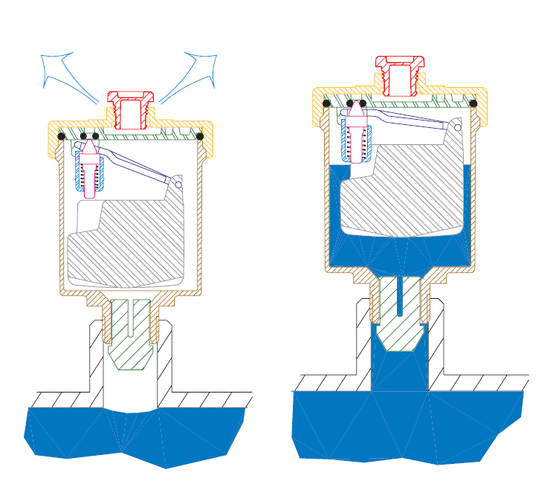 Воздухоотводчик автоматический Giacomini R99 1/2" (R99Y003)
