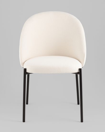 Стул обеденный Monro бежевый с зеленой экокожей