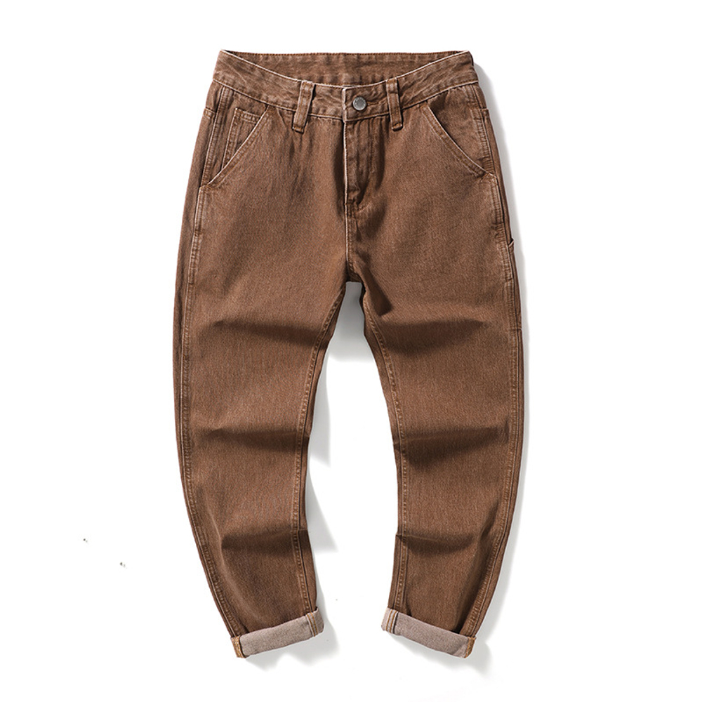 Мужские джинсы Jerryeno в американском ретро стиле, весна-осень,модная брендовая рабочая одежда, свободные повседневные брюки для мужчин