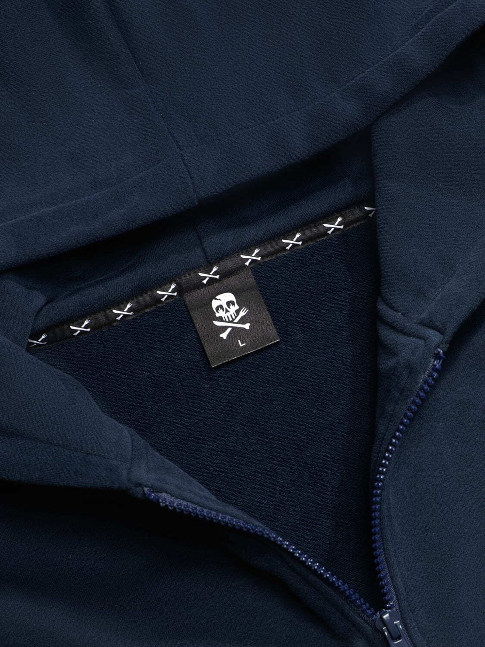 Худи Hardlunch Logo на молнии темно-синий