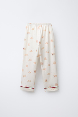 ZARA ПИЖАМА С ПРИНТОМ «ЩЕНКИ», РЫЖЕВАТО-КОРИЧНЕВЫЙ