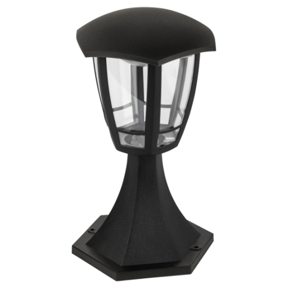 Садово-парковый светильник ЭРА ДТУ 07-8-003 Валенсия 1 черный 6 гранный напольный IP44 светодиодный 8Вт 3000K | Садово-парковые светильники