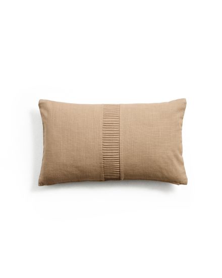 Чехол для подушки Luadia из хлопка цвета экрю с плиссировкой, 30 x 50 см