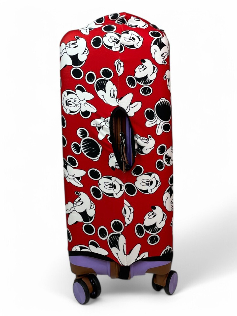 Чехол на чемодан 24", цвет красный/разноцветный, Микки