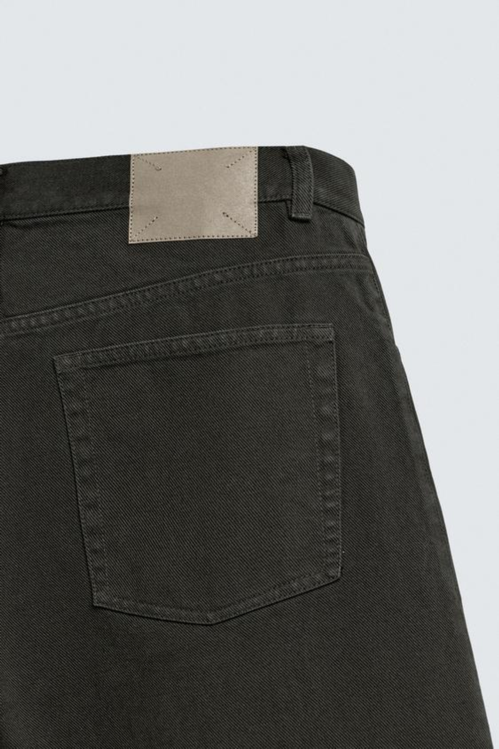 ZARA БРЮКИ STRAIGHT FIT ИЗ РЕЛЬЕФНОЙ ТКАНИ, ЧЕРНЫЙ