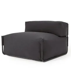 Кресло уличное Square для модульного дивана черное