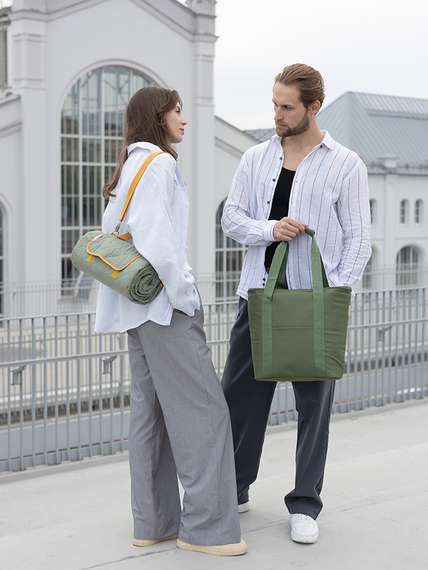 Плед для пикника и отдыха на пляже smart picnic, шалфей