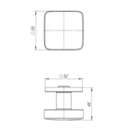 Ручка раздельная R.ARC.R52.SALUT BL-24 черный