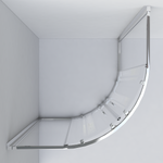 Душевой уголок Garda VSQ-1G900CL, 900*900, хром, стекло прозрачное