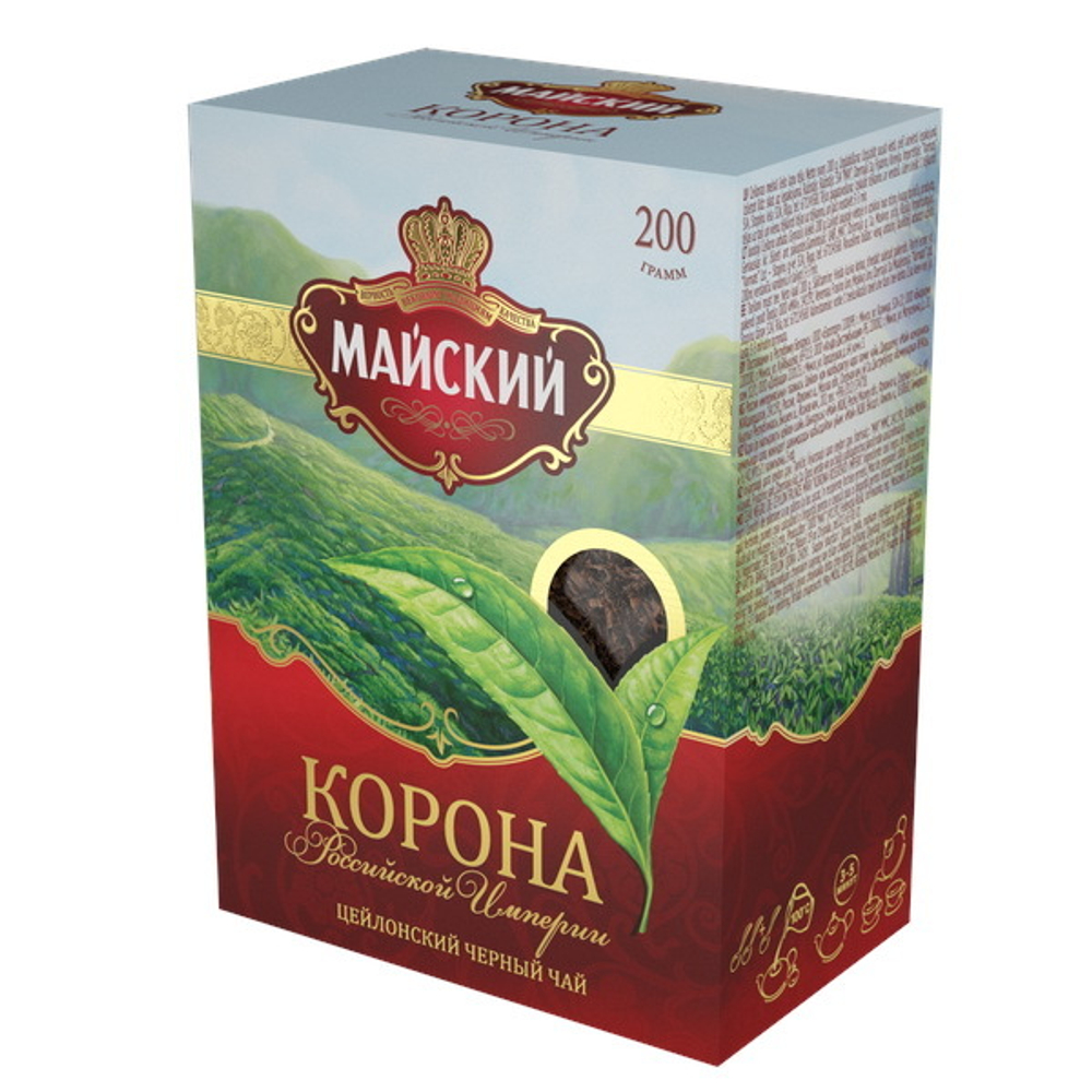 Чай черный листовой МАЙСКИЙ Корона Российской Империи 200г