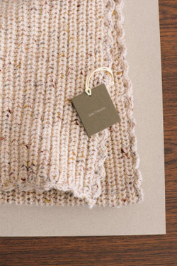 ZARA TIMELESS - ПЛЕД С ПУГОВИЦАМИ ИЗ ШЕРСТИ, СВЕТЛО-БЕЖЕВЫЙ