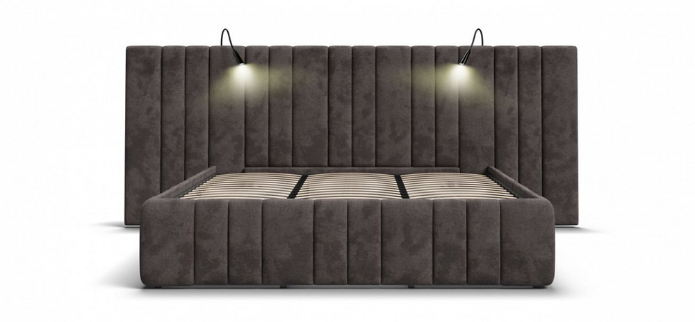 Кровать BOSS INFINITY 180*200 велюр Alkantara серый