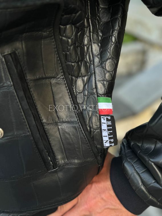 Мужская куртка из кожи крокодила Philipp Plein JT-130