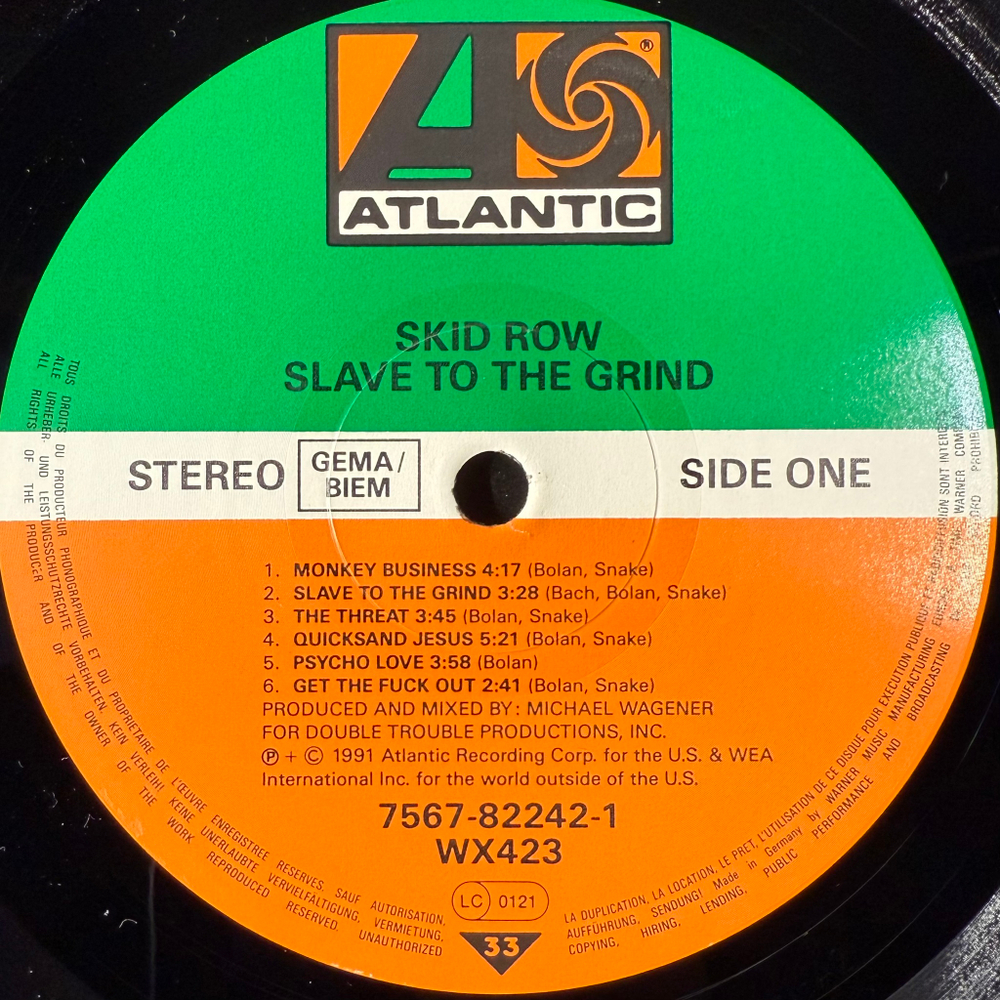 Skid Row ‎– Slave To The Grind (Германия 1991г.)