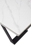 Стол LIVORNO 180 MATT WHITE MARBLE SINTERED STONE/ BLACK