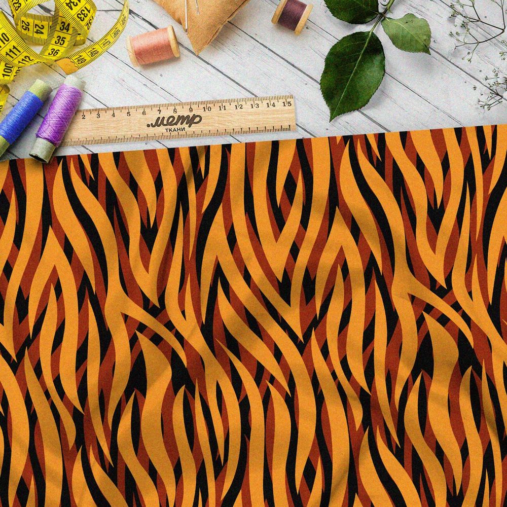 Ткань дюспо тигр с эффектом наложения