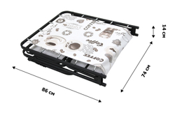 Кровать раскладная Арина (аналог Надин с407) арт.с1249 (цвет ткани бежевый рис.кофе