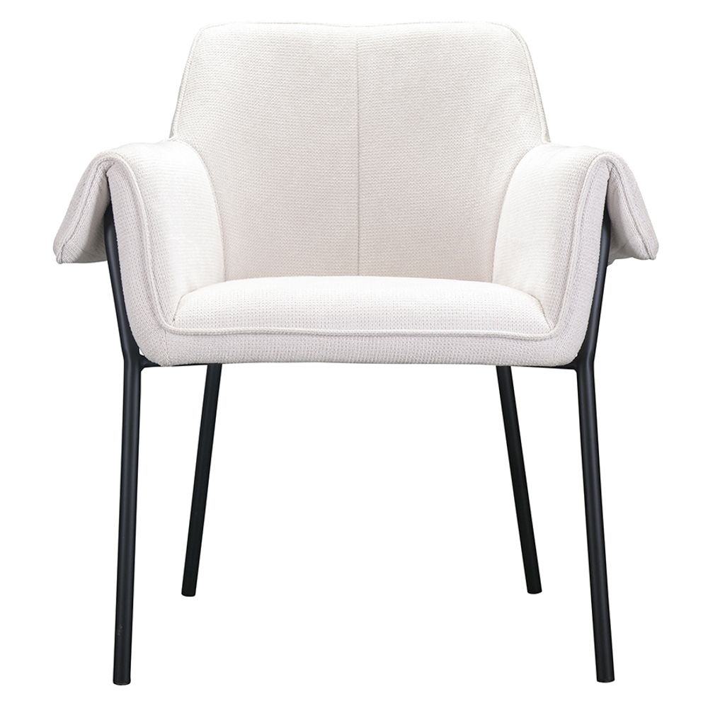 Стул Aline, шенилл, молочный