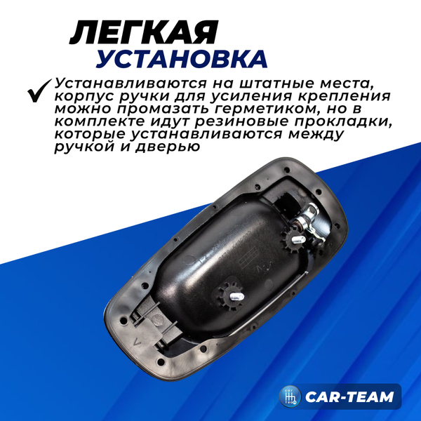 Евроручки дверей Лада Приора, ВАЗ 2110, 2111, 2112 аналог (неокрашенные)