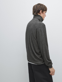 Massimo Dutti Кардиган на молнии, серый