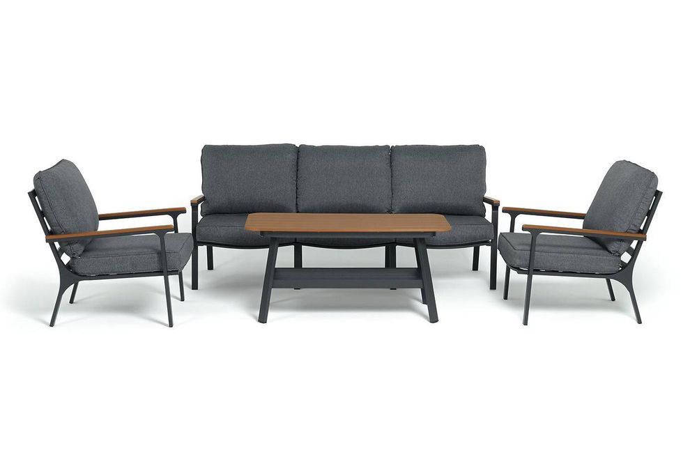 "Крокус" лаунж-зона 5-местная из алюминия, цвет темно-серый
