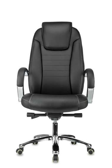 Кресло руководителя Бюрократ T-9923SL черный кожа крестов. металл хром