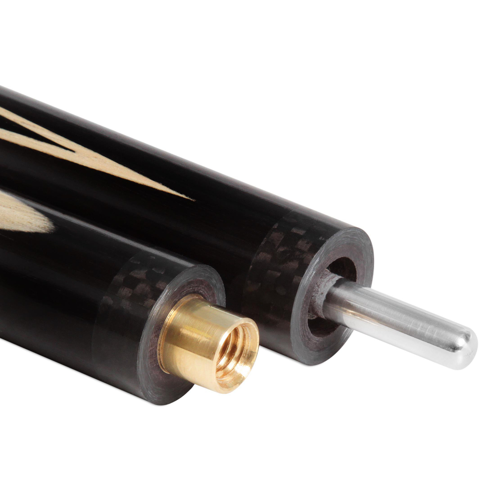 Кий для русского бильярда Охотник 14 запилов (граб, черный граб)