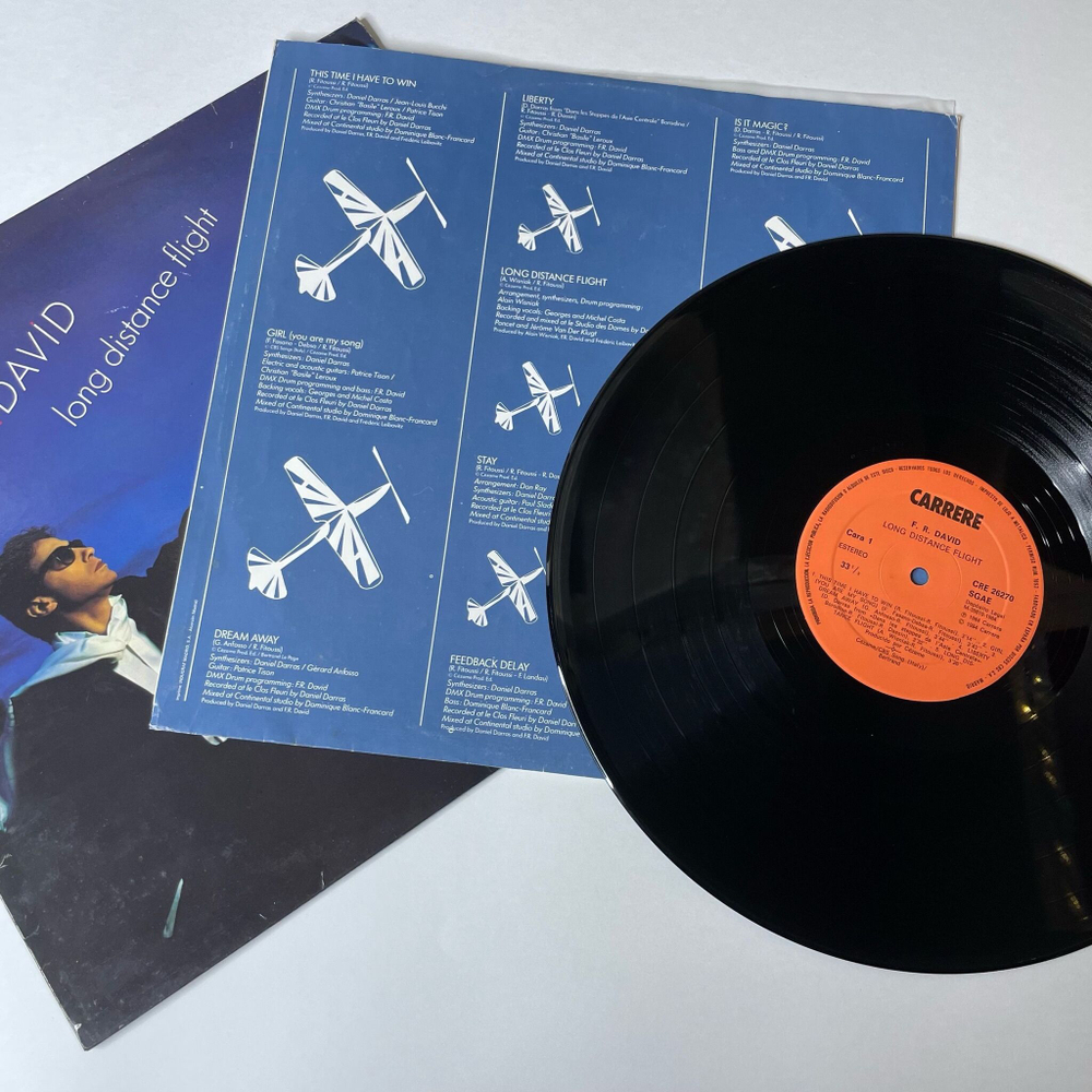 Винтажная виниловая пластинка LP F.R. David Long Distance Flight (Spain 1984)