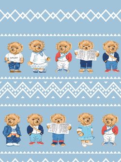 Пододеяльник Сказка "Мишки/Гусиная лапка" 1,5-сп 145х215 см, перкаль