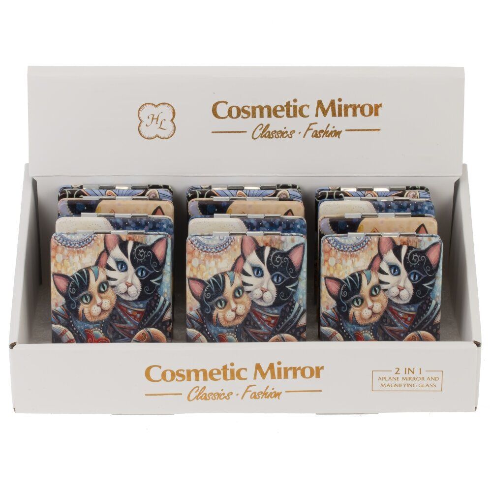 GAEM Зеркало карманное (блок 12шт), L6 W8,5 H1 см, 4в.