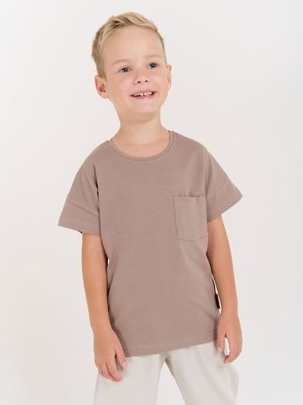 Футболка базовая "Кокос" с карманом