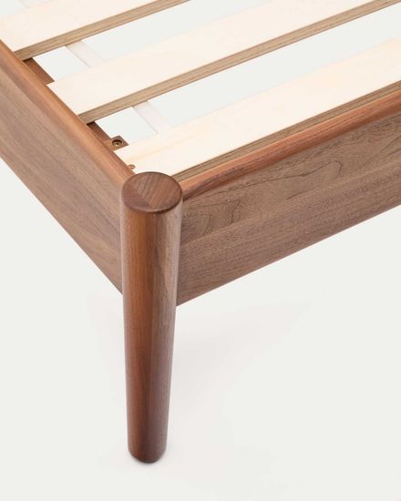 Кровать Elan из шпона и массива ореха со шнуром 160 x 200